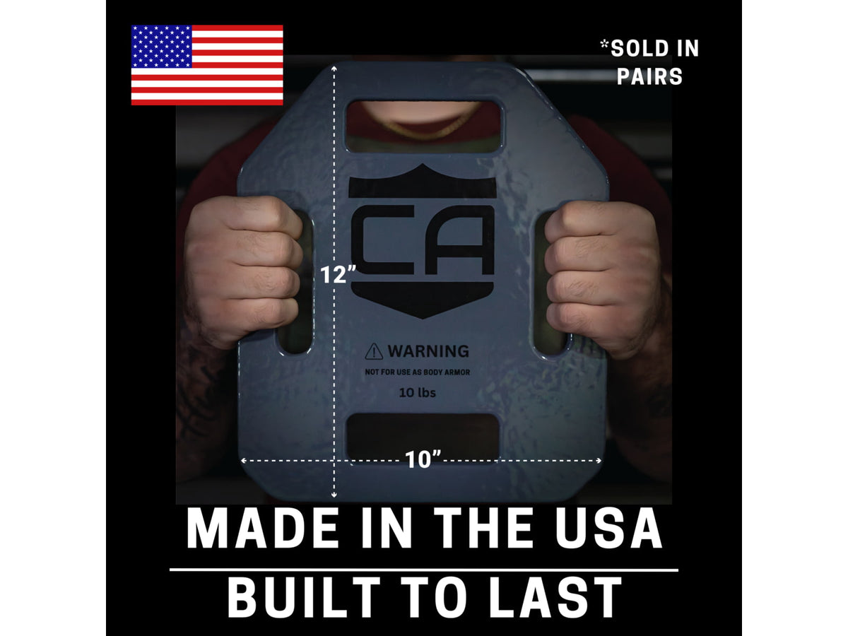 Caliber Armor Caliber Weighted Training Plates Pair of 10lb Plates 19-TP-1012S-10.0