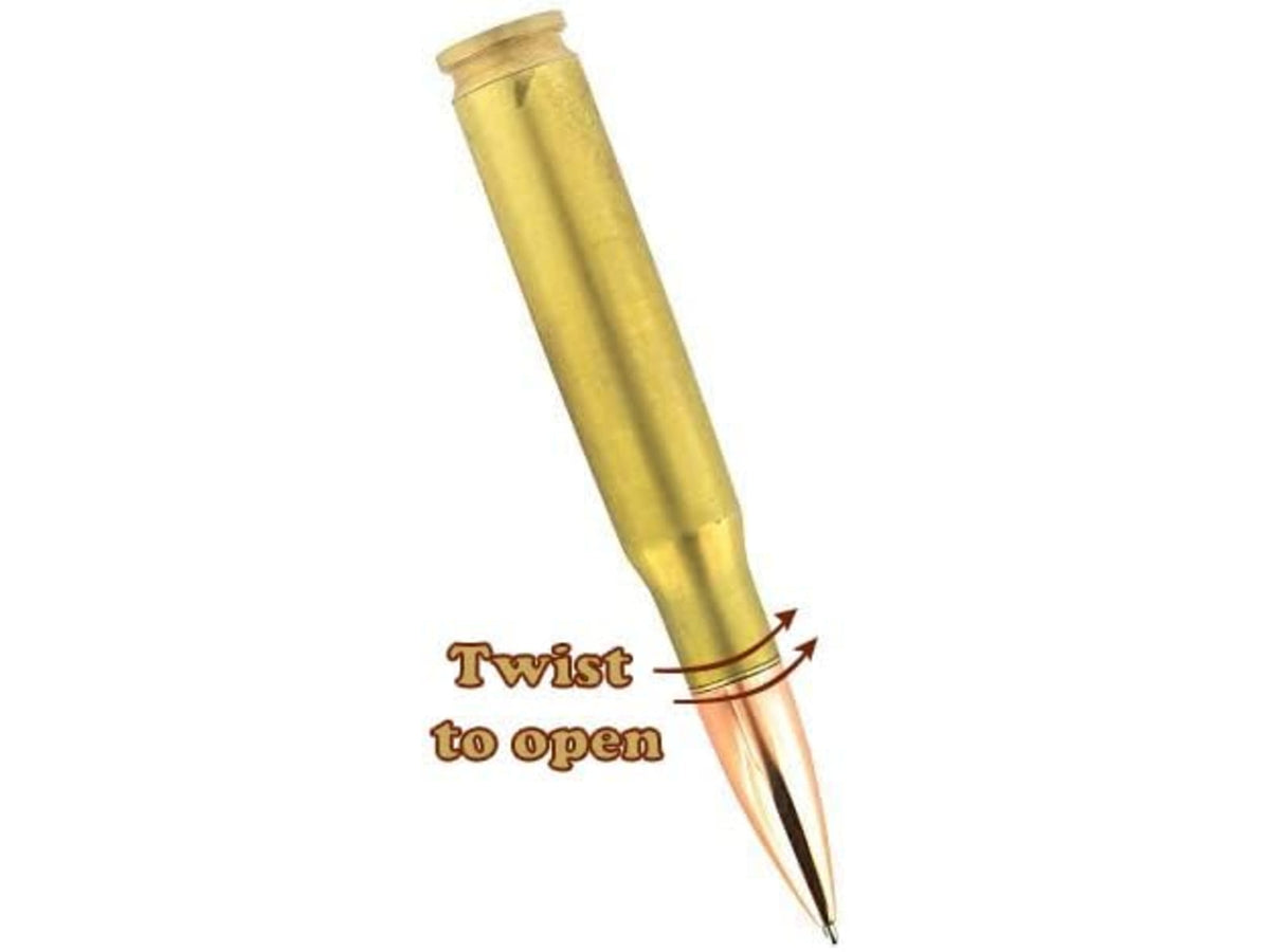 Campco Caliber Gourmet .50 Caliber Bullet Shaped Pen Gold CBG1018