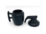 Caliber Gourmet Grenade Mug w/ Lid 22oz Black Ceramic CBG-M-1069