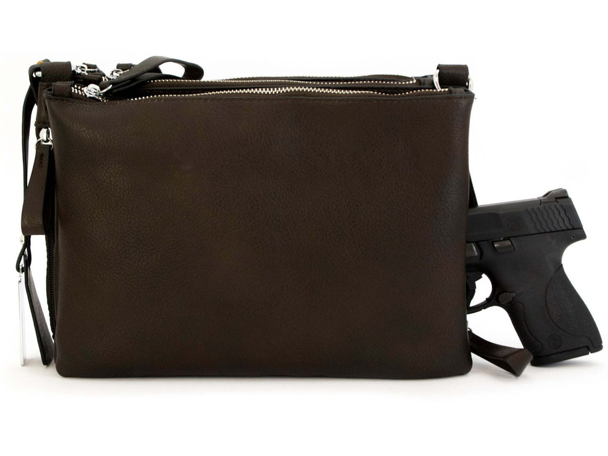 Cameleon Iris Concealed Carry Cross Body Purse - Womens Brown 49148