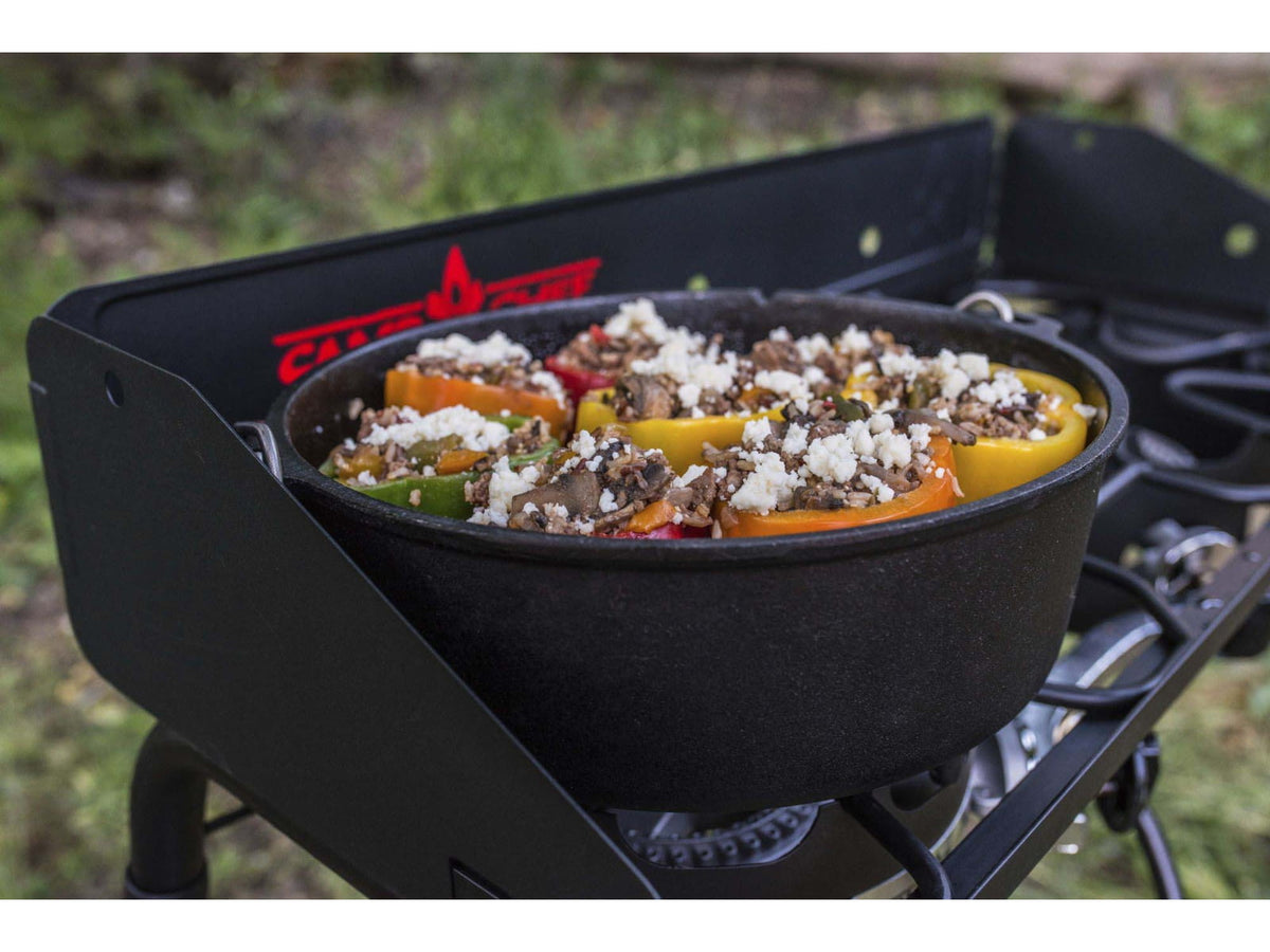 Camp Chef 12in Cast Iron Classic Standard Dutch Oven 6 Qt. Black