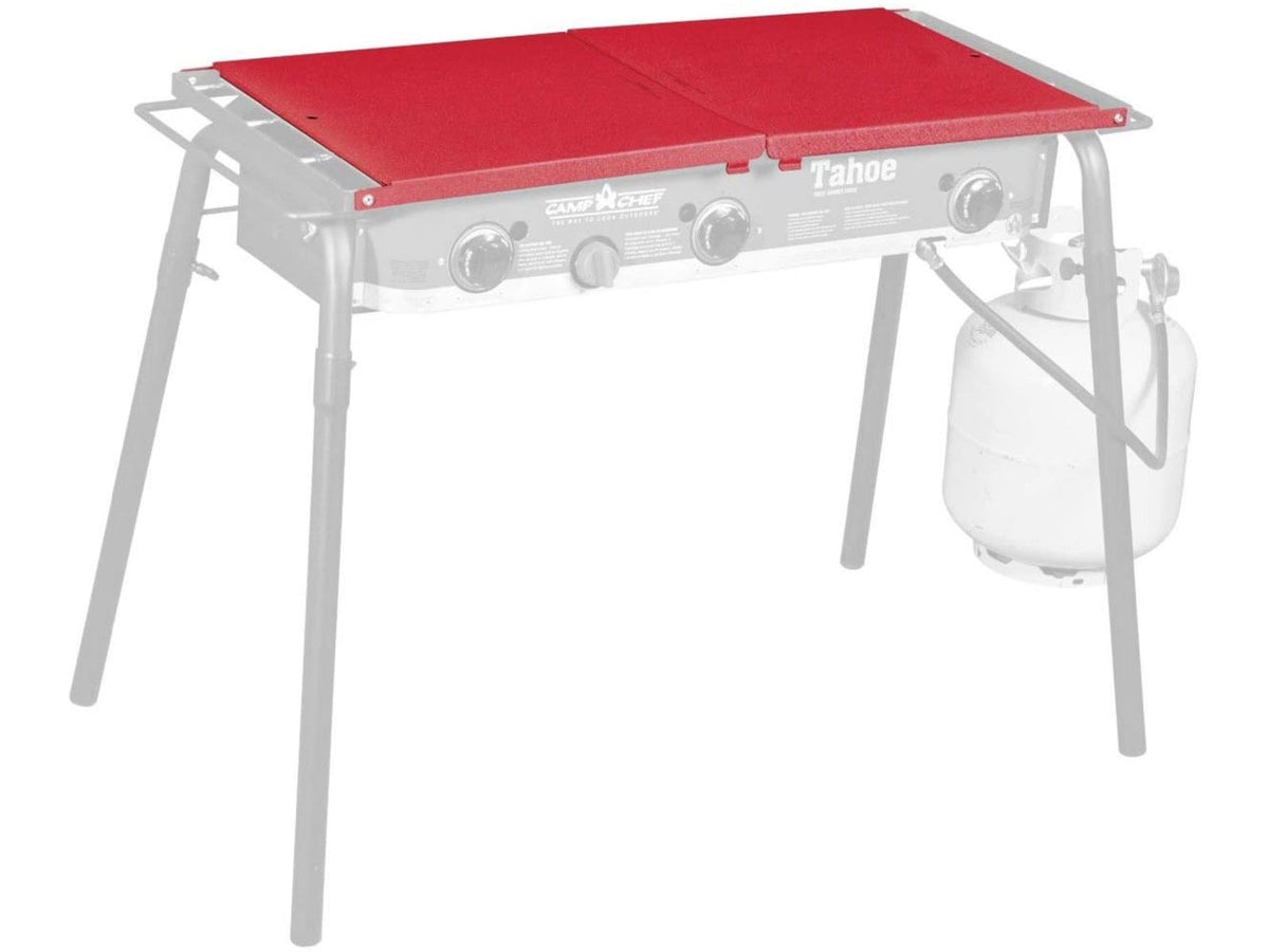 Camp Chef Folding Side Shelves 2-Pack Fits Most 16in Stoves Red
