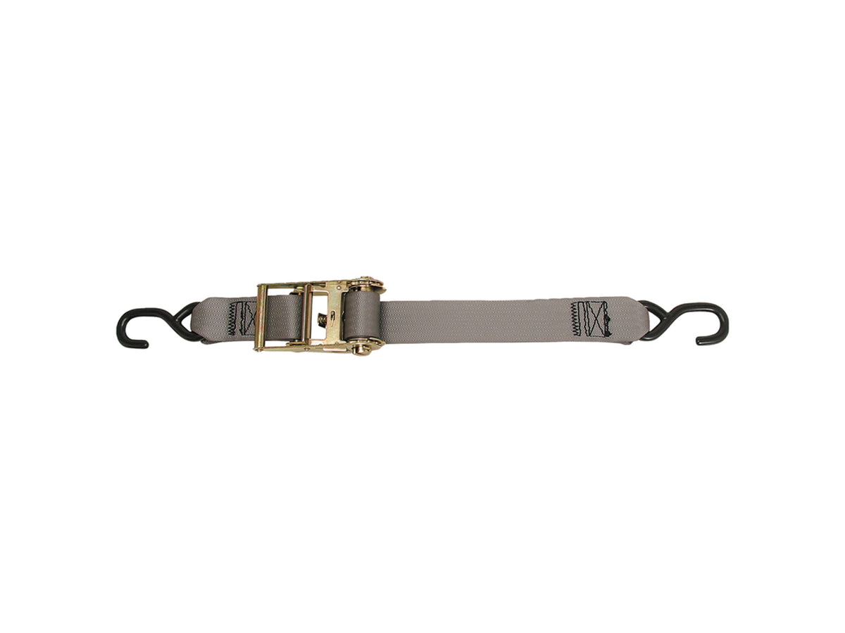 CargoBuckle Multipurpose Ratchet Strap Tie-Down w/S-Hooks - 2" x 15' F13758