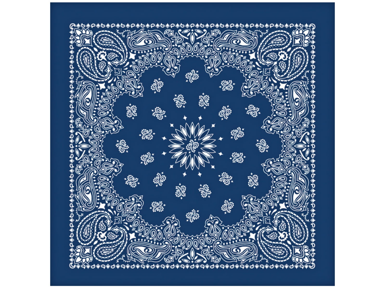 Carolina Manufacturing Bandanas Blue W/hang Tag & Upc B22PAI-000002 UPC