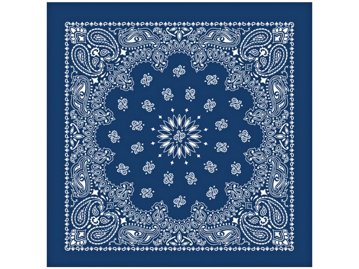 Carolina Manufacturing Bandanas Blue W/hang Tag & Upc B22PAI-000002 UPC