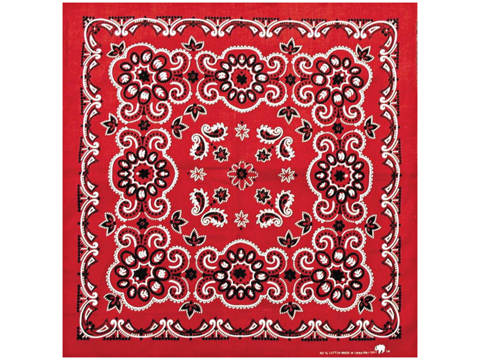 Carolina Manufacturing Texas Paisley Bandana Red B27PAI-100028