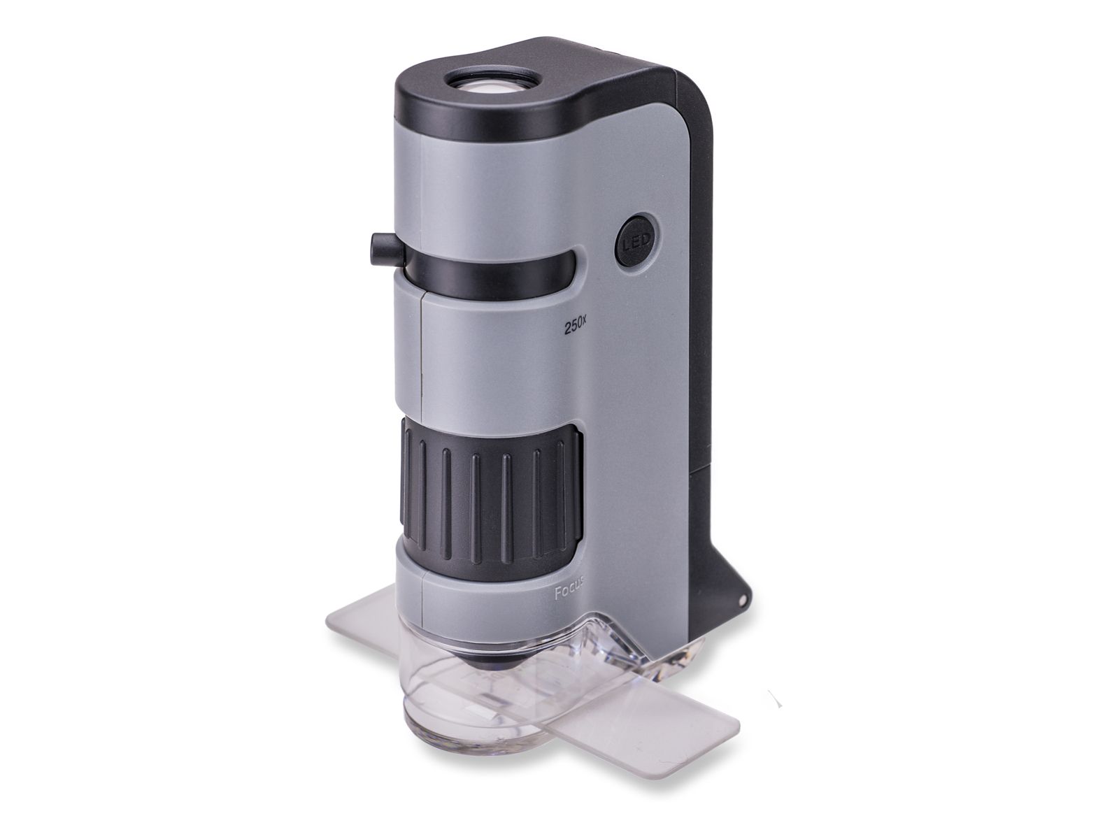 Carson 100x-250x MicroFlip Portable Microscope w/ Phone Clip Grey/Black MP-250