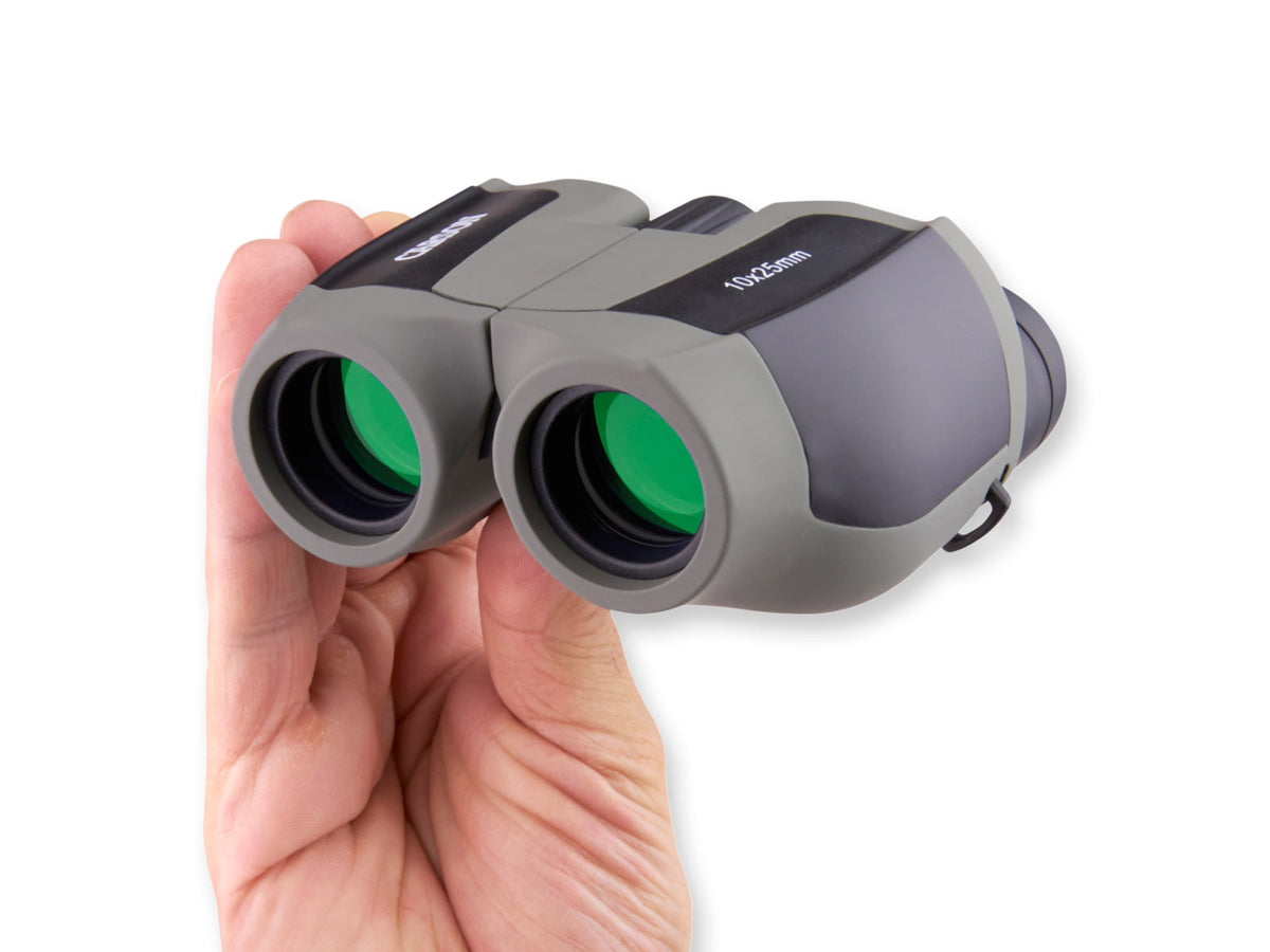 Carson Scout Plus 10x25mm Porro Prism Binoculars Matte Gray/Black JD-025