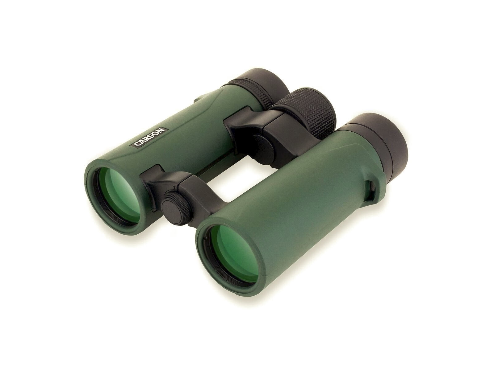 Carson Open Bridge 10x34mm Roof Prism Binocular Matte Green RD-034