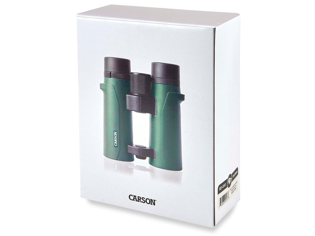 Carson Open Bridge 10x50mm Roof Prism Binocular Matte Green RD-050