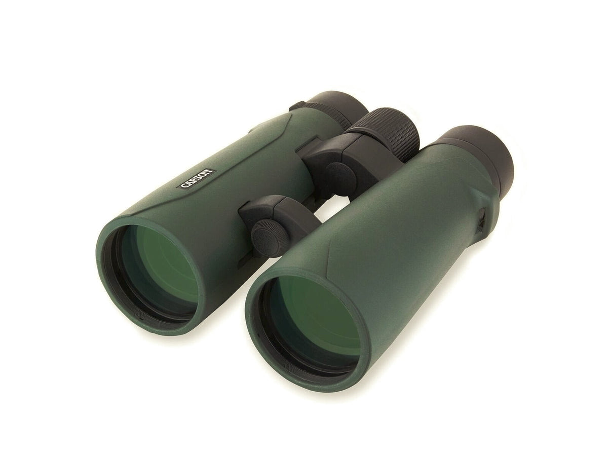 Carson Open Bridge 10x50mm Roof Prism Binocular Matte Green RD-050