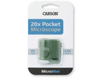 Carson 20x MicroMini LED Lighted Pocket Microscope Green MM-280G