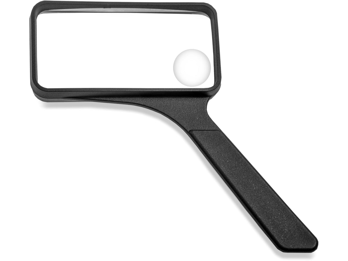 Carson 2x Rectangular Handheld Magnifier w/4.5x Spot Lens Black Small SV-XP