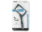 Carson 2x Soft-Grip Glass Magnifier with 11.5x Spot Lens and Stand