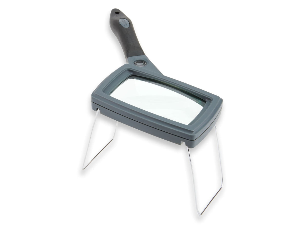 Carson 2x Soft-Grip Glass Magnifier with 11.5x Spot Lens and Stand