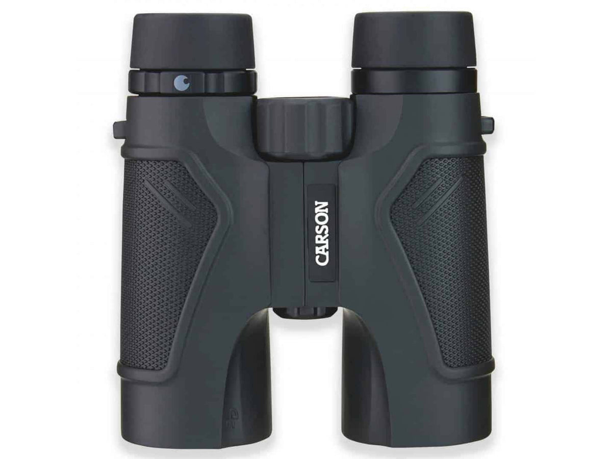 Carson 3D 10x42mm Roof Prism Waterproof Birding Binoculars Matte Black TD-042ED