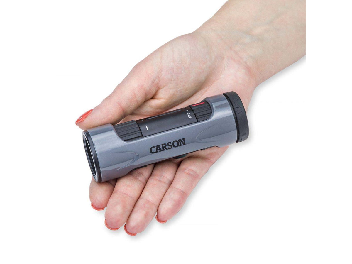 Carson 7-21x21mm MonoZoom Monocular 120-152 degrees Gray ZM-721