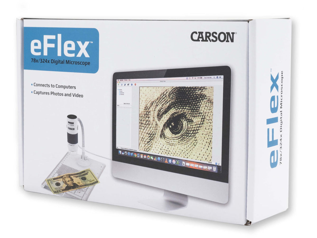 Carson 75/x300x eFlex Digital Microscope w/Flex Neck Stand and Base MM-840