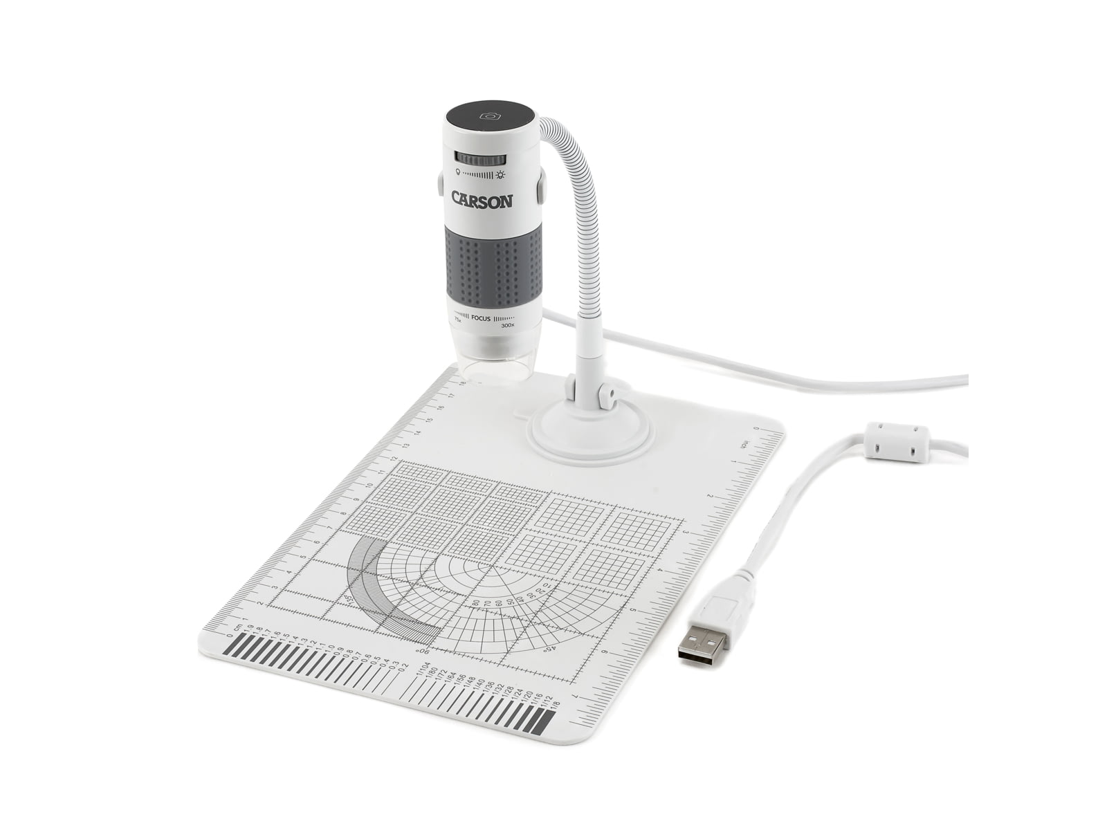 Carson 75/x300x eFlex Digital Microscope w/Flex Neck Stand and Base MM-840