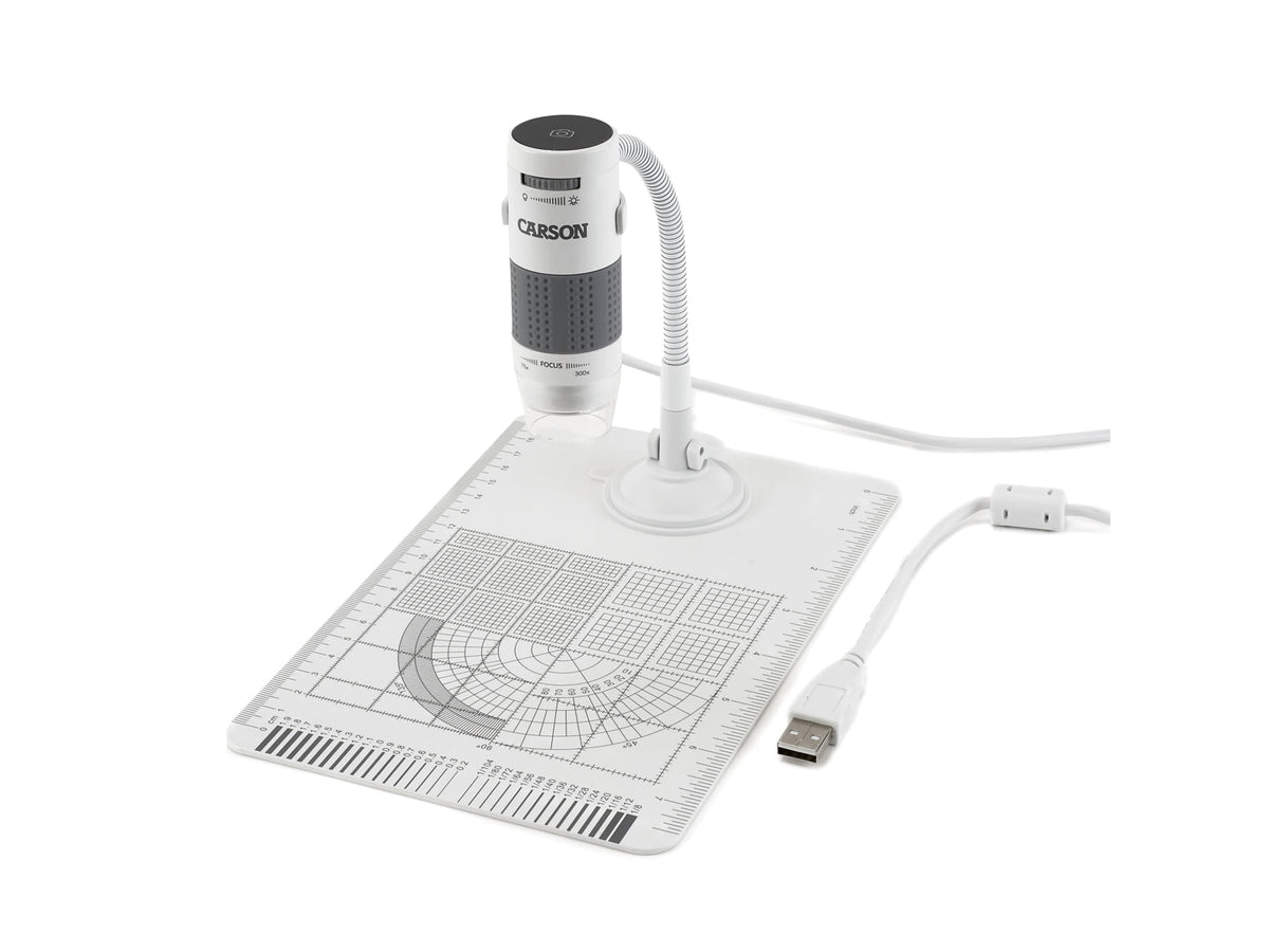 Carson 75/x300x eFlex Digital Microscope w/Flex Neck Stand and Base MM-840