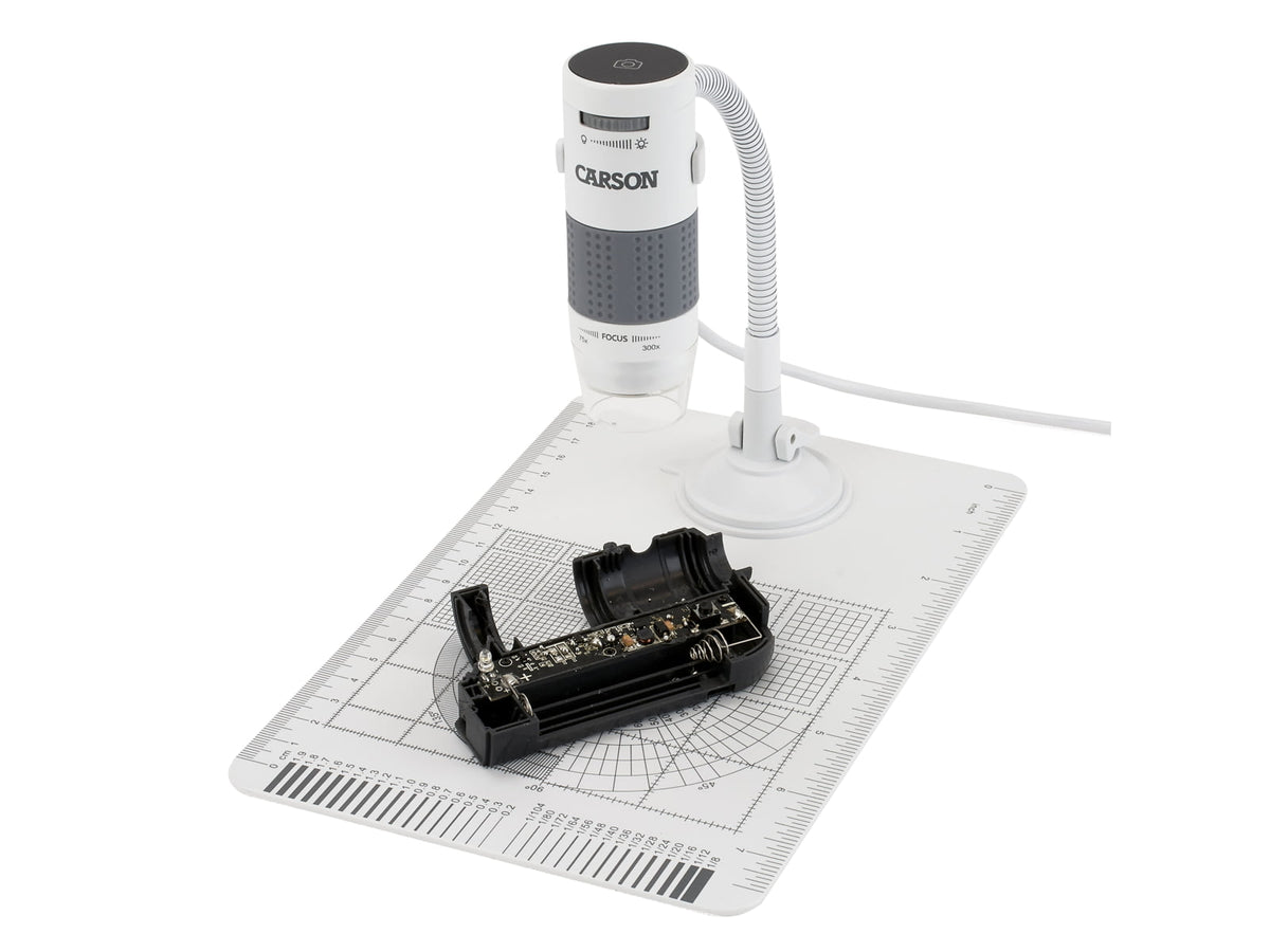 Carson 75/x300x eFlex Digital Microscope w/Flex Neck Stand and Base MM-840