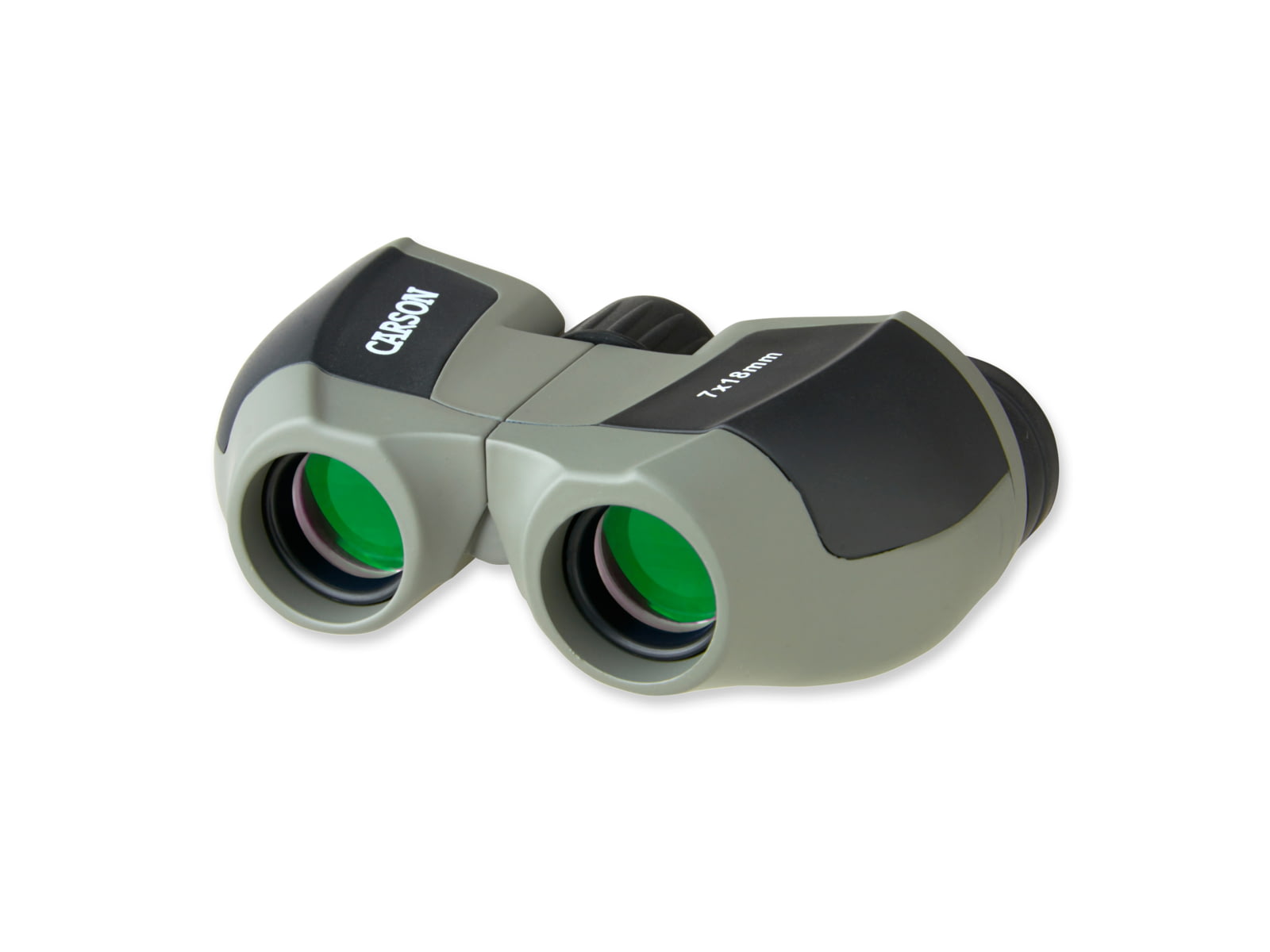 Carson Mini Scout 7x18mm Porro Prism Binoculars Matte Gray/Black JD-718