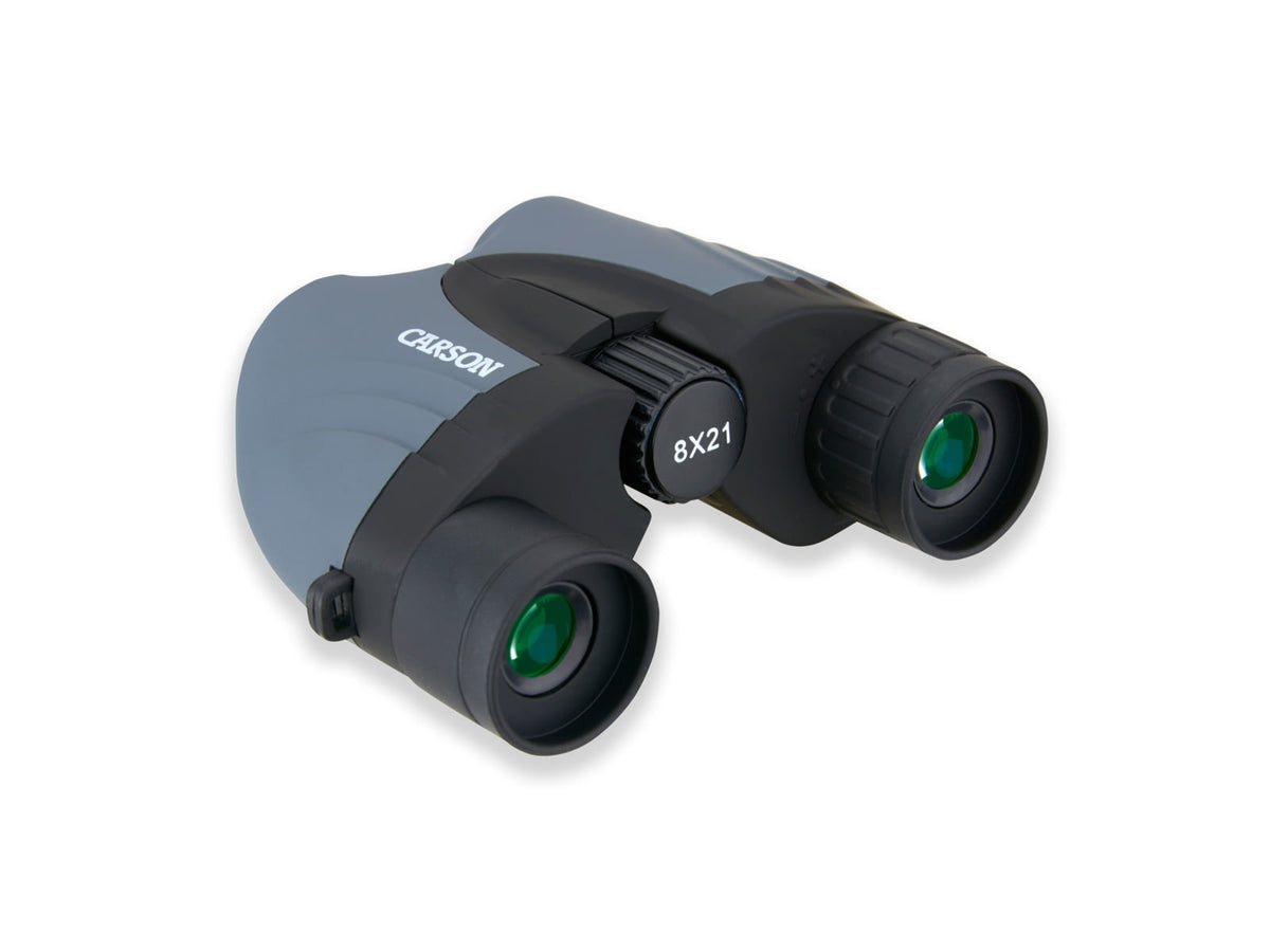 Carson Tracker 8x21mm Porro Prism Binoculars Matte Black TZ-821