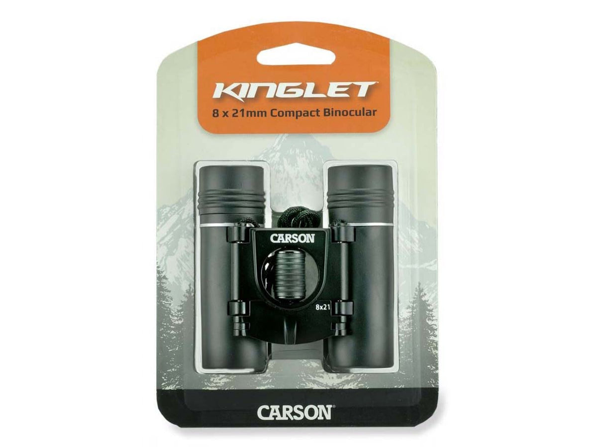 Carson Kinglet 8x21mm Binoculars 9mm Multicoated Matte Black