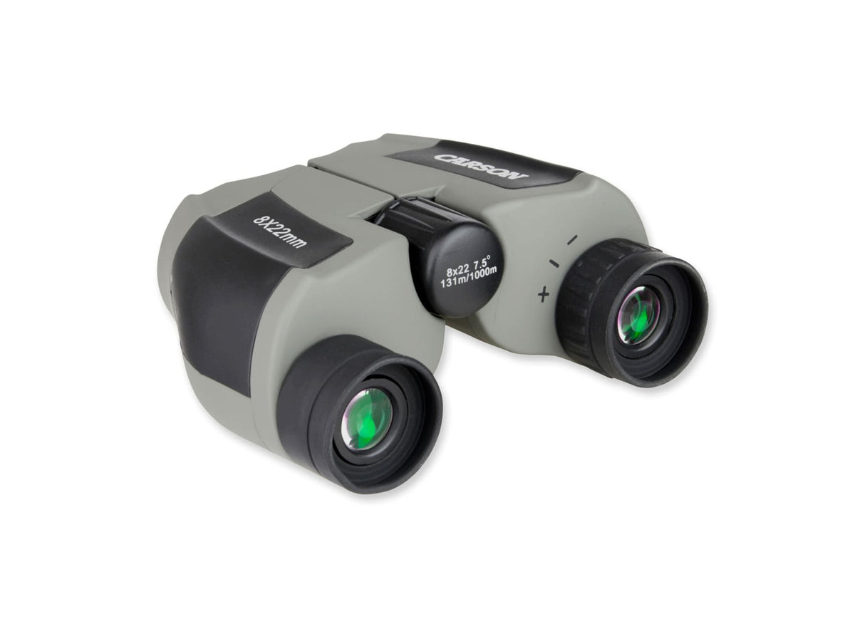 Carson Scout 8x22mm Porro Prism Binoculars Matte Gray/Black JD-822