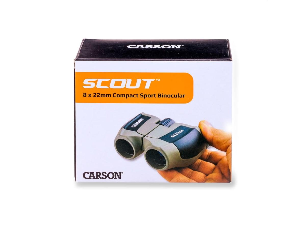 Carson Scout 8x22mm Porro Prism Binoculars Matte Gray/Black JD-822