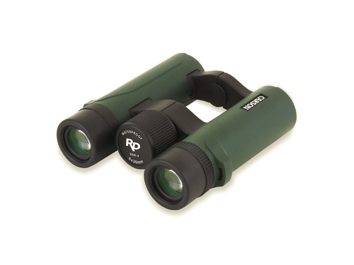 Carson Open Bridge 8x26mm Roof Prism Binocular Matte Green RD-826