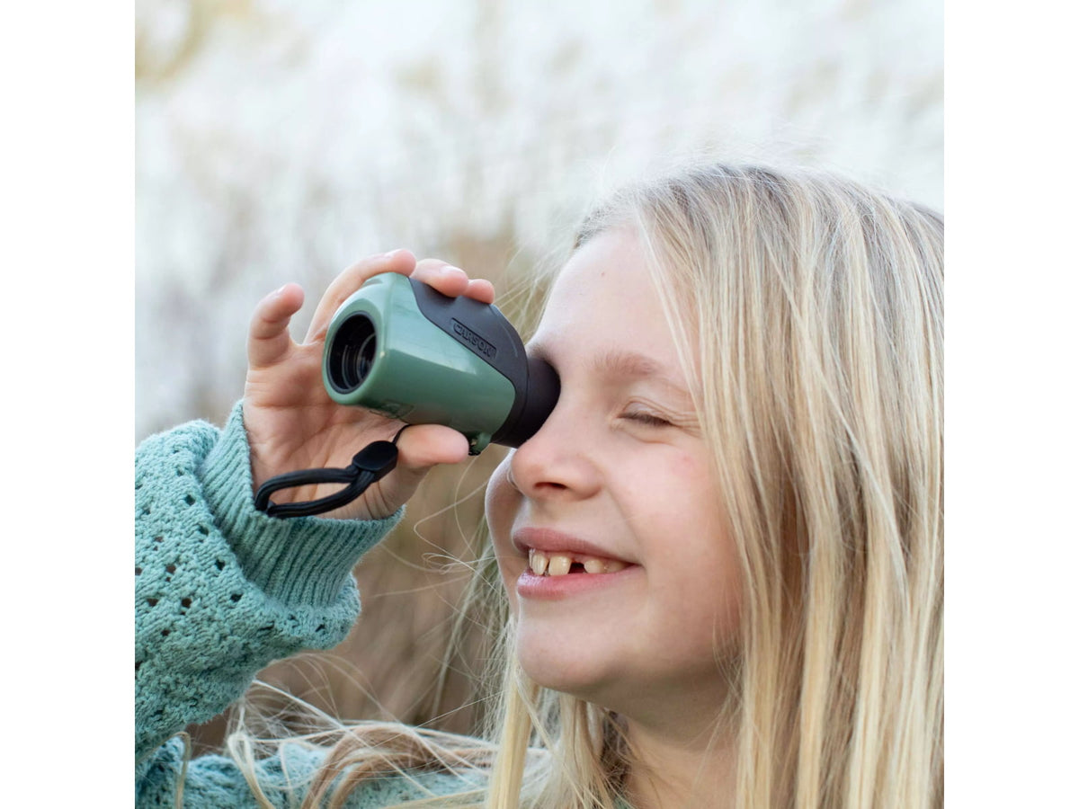 Carson Bengal 7x18mm Focus Free STEM Toy for Kids Green BG-718