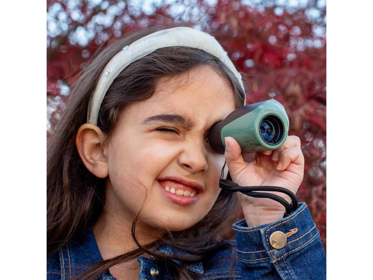Carson Bengal 7x18mm Focus Free STEM Toy for Kids Green BG-718