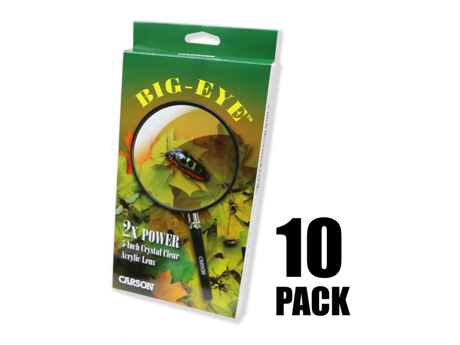 Carson BigEye 2x Hand Magnifier Green 10x5.2x.7 HU-20AMMU