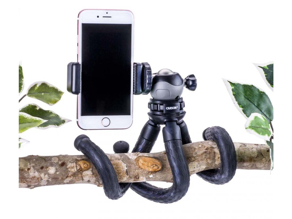 Carson BoaPod Flexible Leg Tripod w/Universal Smartphone Adapter Black TR-050