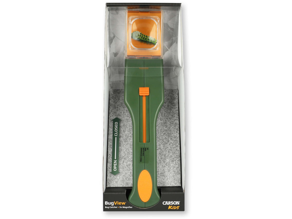 Carson BugView One Hand Bug Catcher with 5x Magnifier Outdoor Green