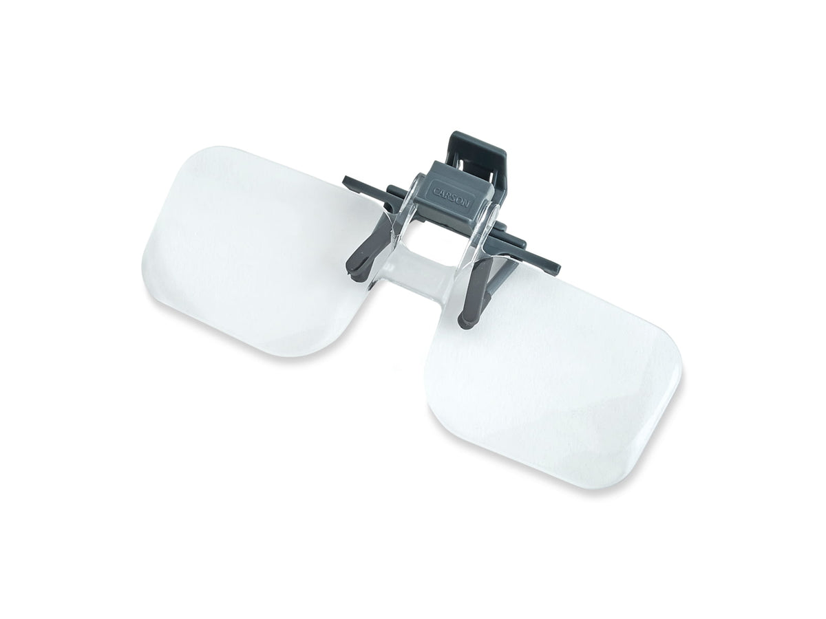 Carson Clip & Flip 1.5x Power +2.25 Diopters Clip-On Flip-Up Magnifying Lenses