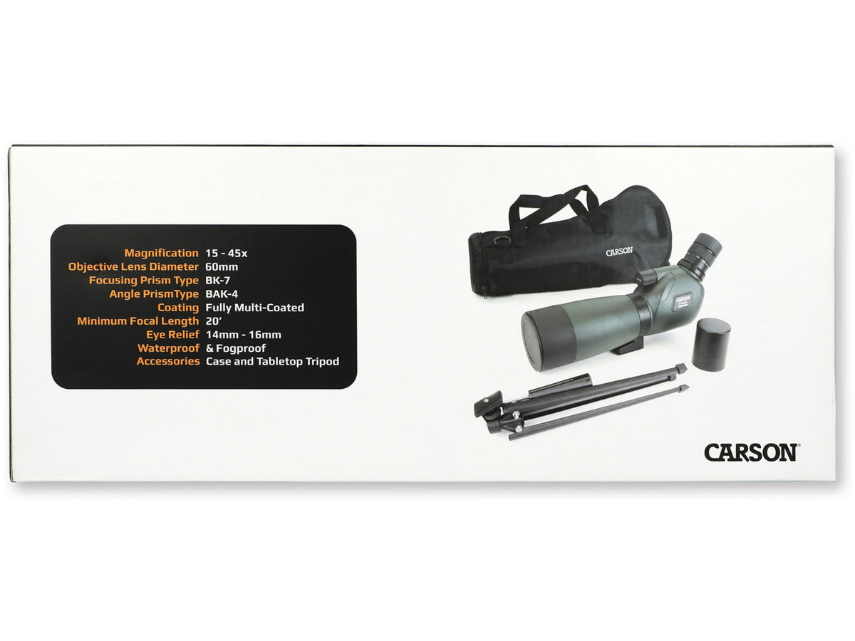 Carson EverGlade 15-45x60mm Spotting Scope Black/Grey SS-560