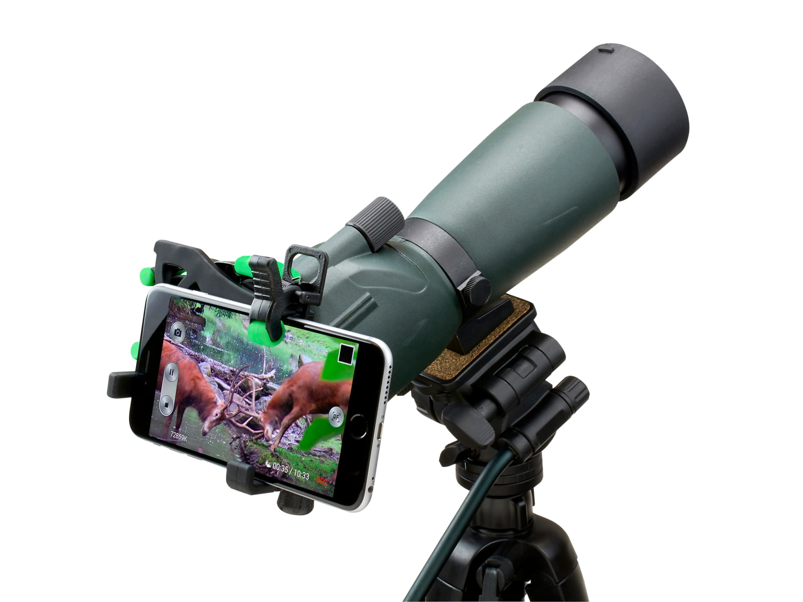 Carson HookUpz 2.0 Smartphone Optics Adapter w/ Case Black 4 x 1.75 x