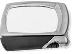 Carson LED Lighted Folding Rectangular Magnifier 2.5x Power Silver/Black Small MJ-30