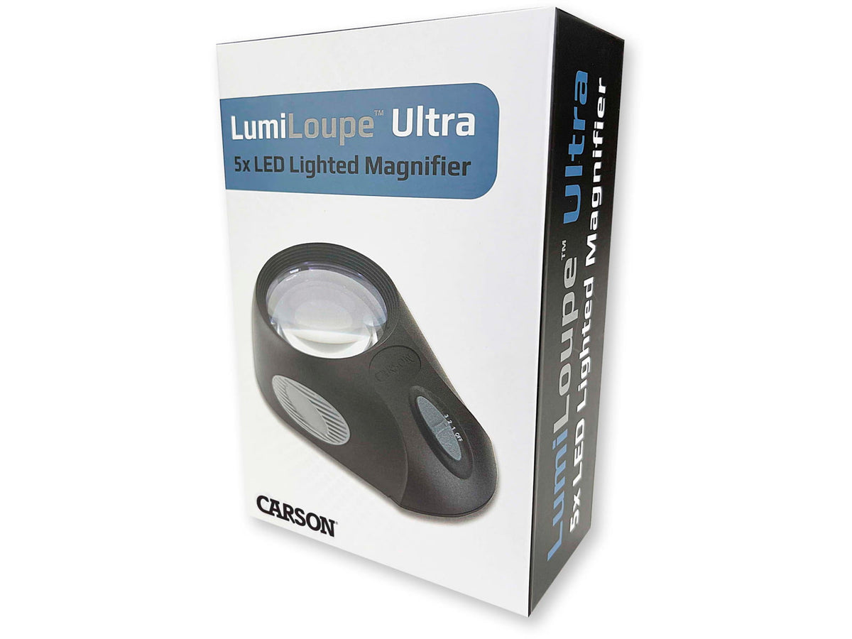 Carson LumiLoupeUltra 5X Stand Magnifier Loupe Black LL-88