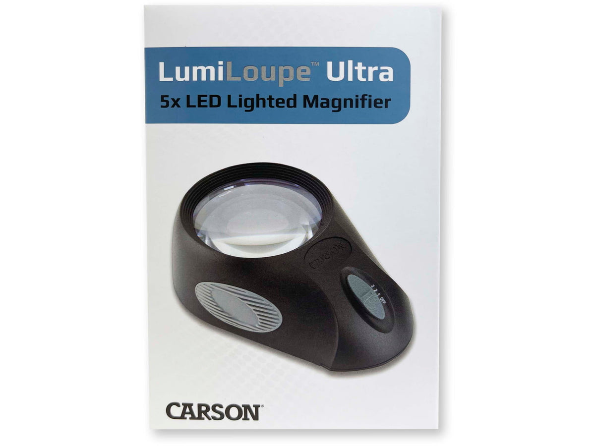 Carson LumiLoupeUltra 5X Stand Magnifier Loupe Black LL-88