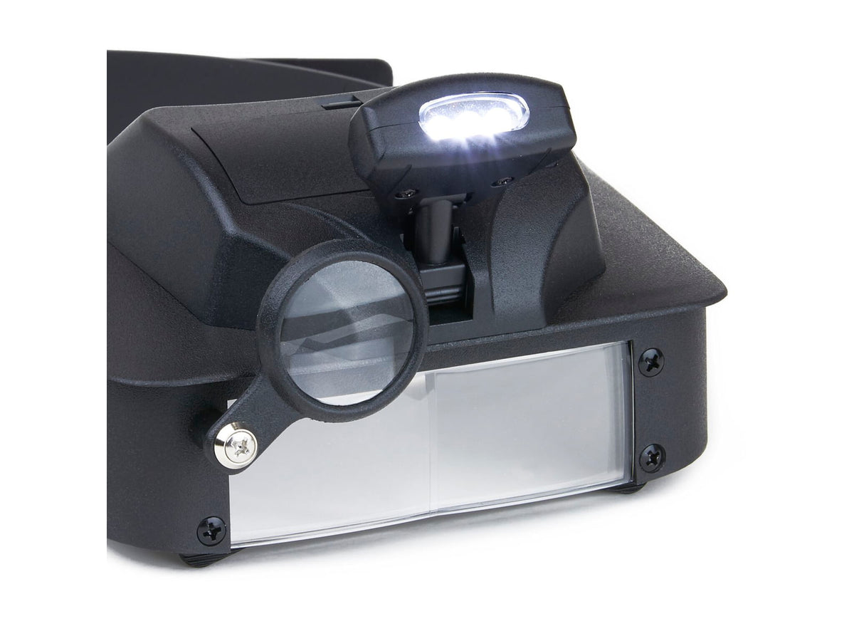 Carson LumiVisor 2x/3x/5x/6x LED Lighted Head Visor Magnifier Loupe Black LV-10