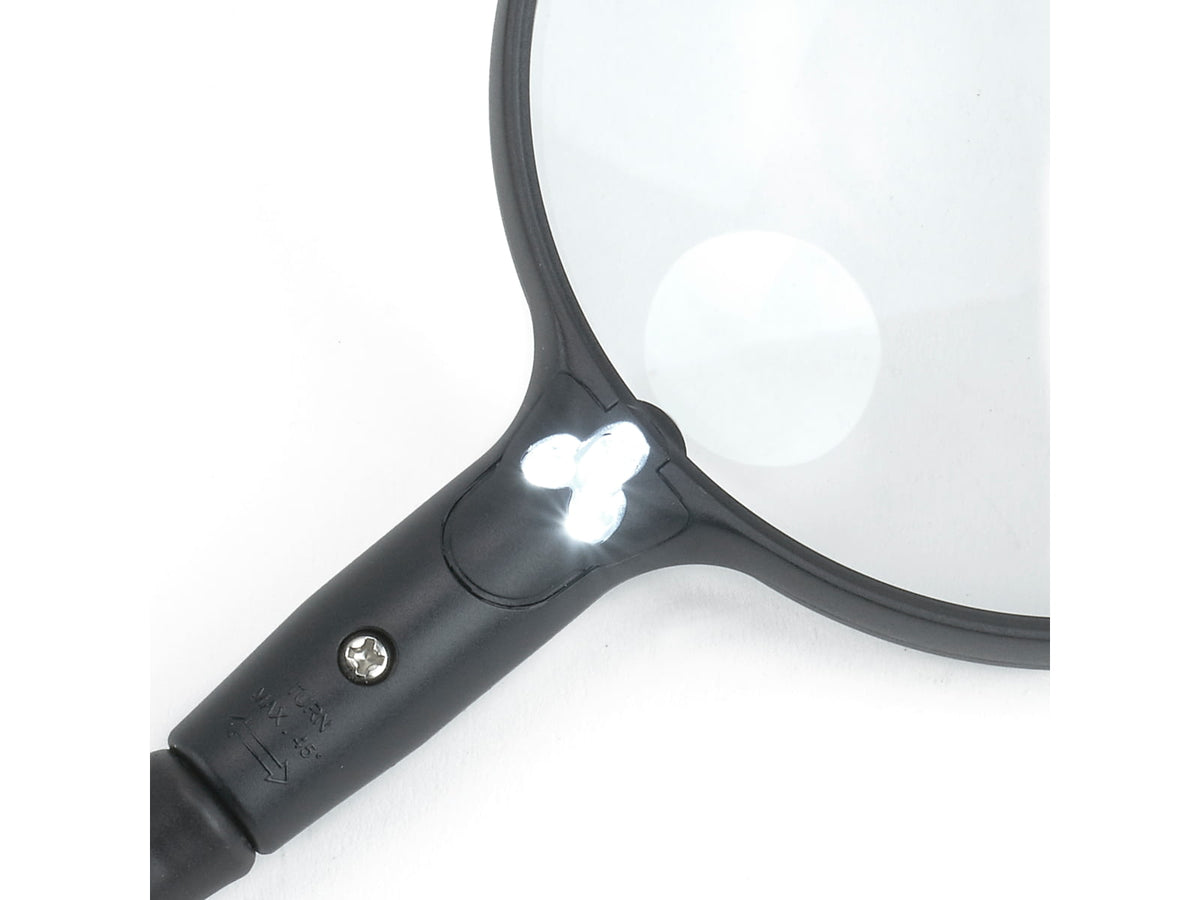 Carson MagniFlex LED Lighted Flexible Magnifier w/ Table Clamp and Power Adapter CL-65