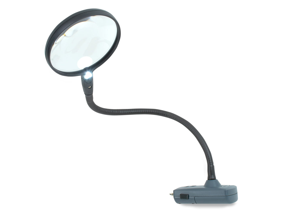 Carson MagniFlex LED Lighted Flexible Magnifier w/ Table Clamp and Power Adapter CL-65