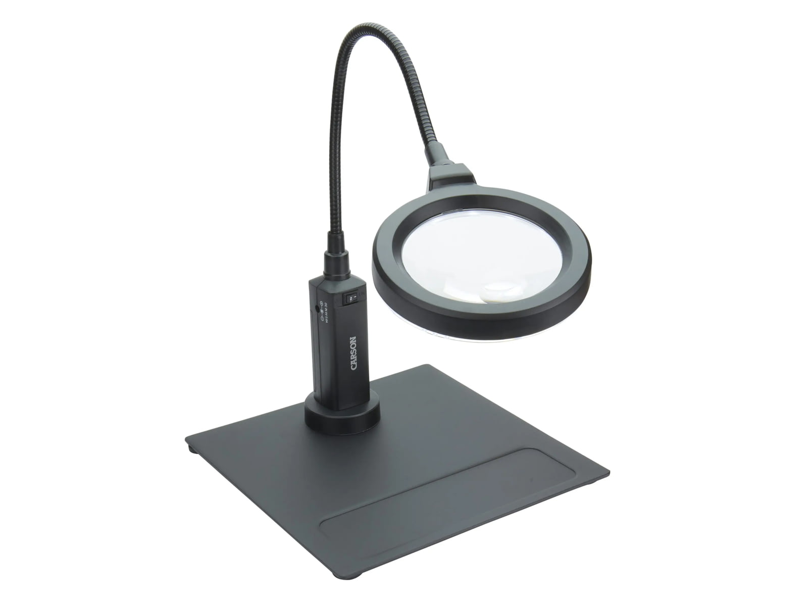 Carson MagniFlexPro 2x LED Lighted Magnifier Loupe w/ 4x Spot Lens Black CP-90