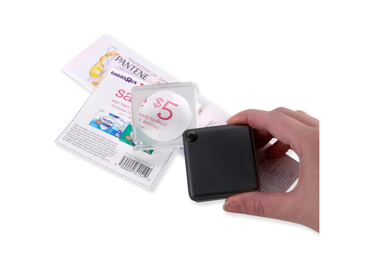 Carson MagniFlip 3x Flip-Open Pocket Magnifier Loupe with Built-in Case GN-33