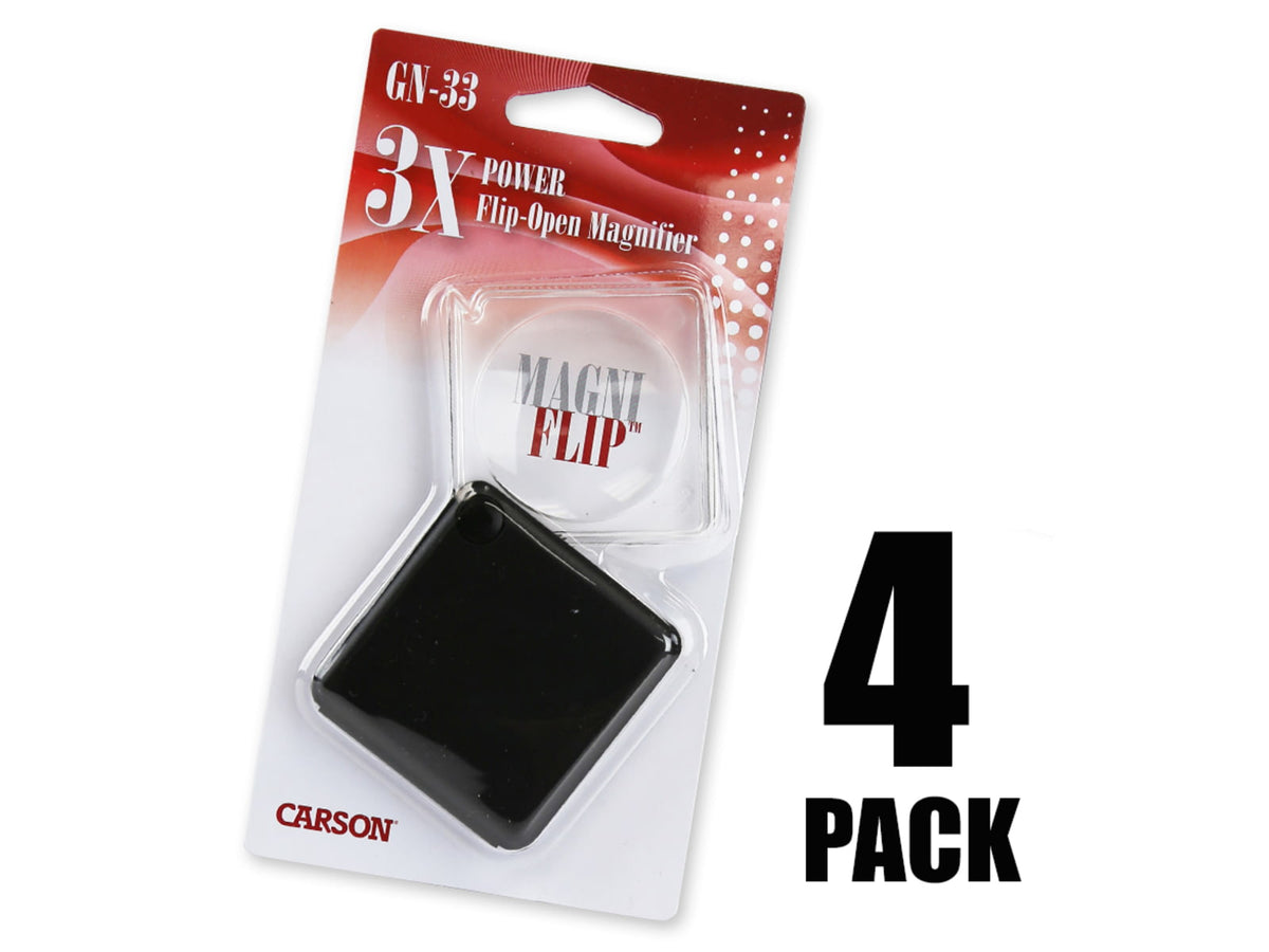 Carson MagniFlip 4 Pack Loupe Black 2x2.5 GN-33MU
