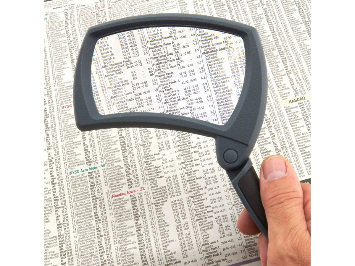Carson 2x Lighted Magnifold Rectangular Magnifier Black/Grey