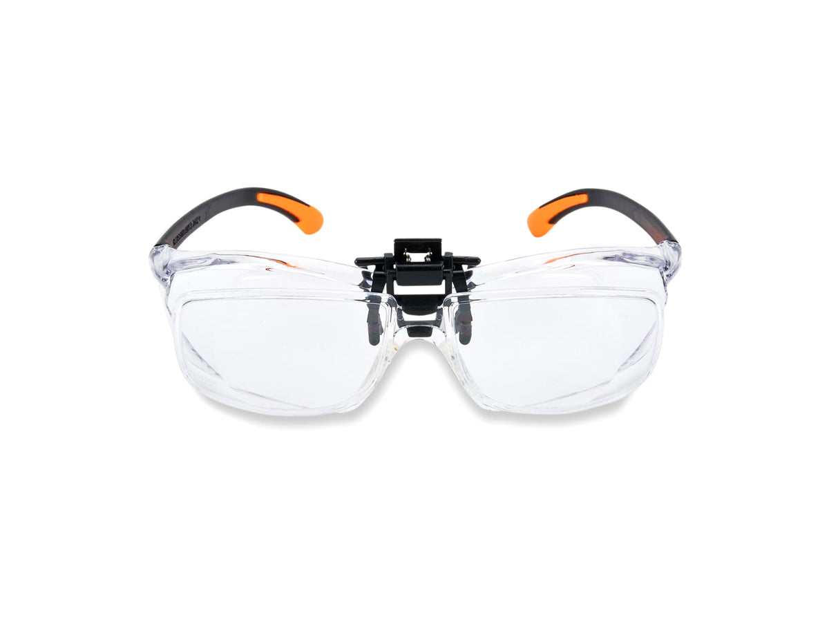Carson Magnifying Safety Glasses Scratch-Resistant Poly Carbonate Lenses Clear 2.5 diopter vm-20